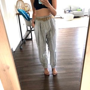 Nautical high waisted trousers